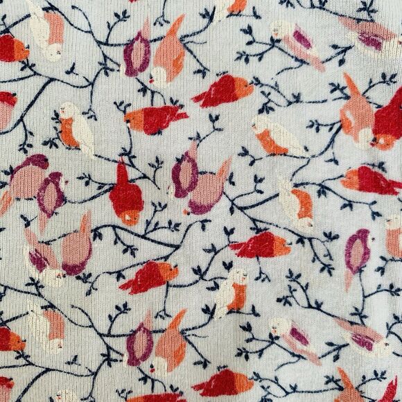 Petit Bateau Romper Bodysuit Baby Girl 12M Light Blue Birds Snap Button Preppy - Picture 5 of 7